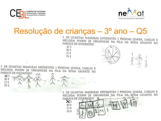 Resolução de crianças – 3º ano – Q5
 
