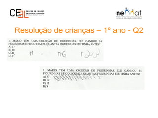 Resolução de crianças – 1º ano - Q2
 