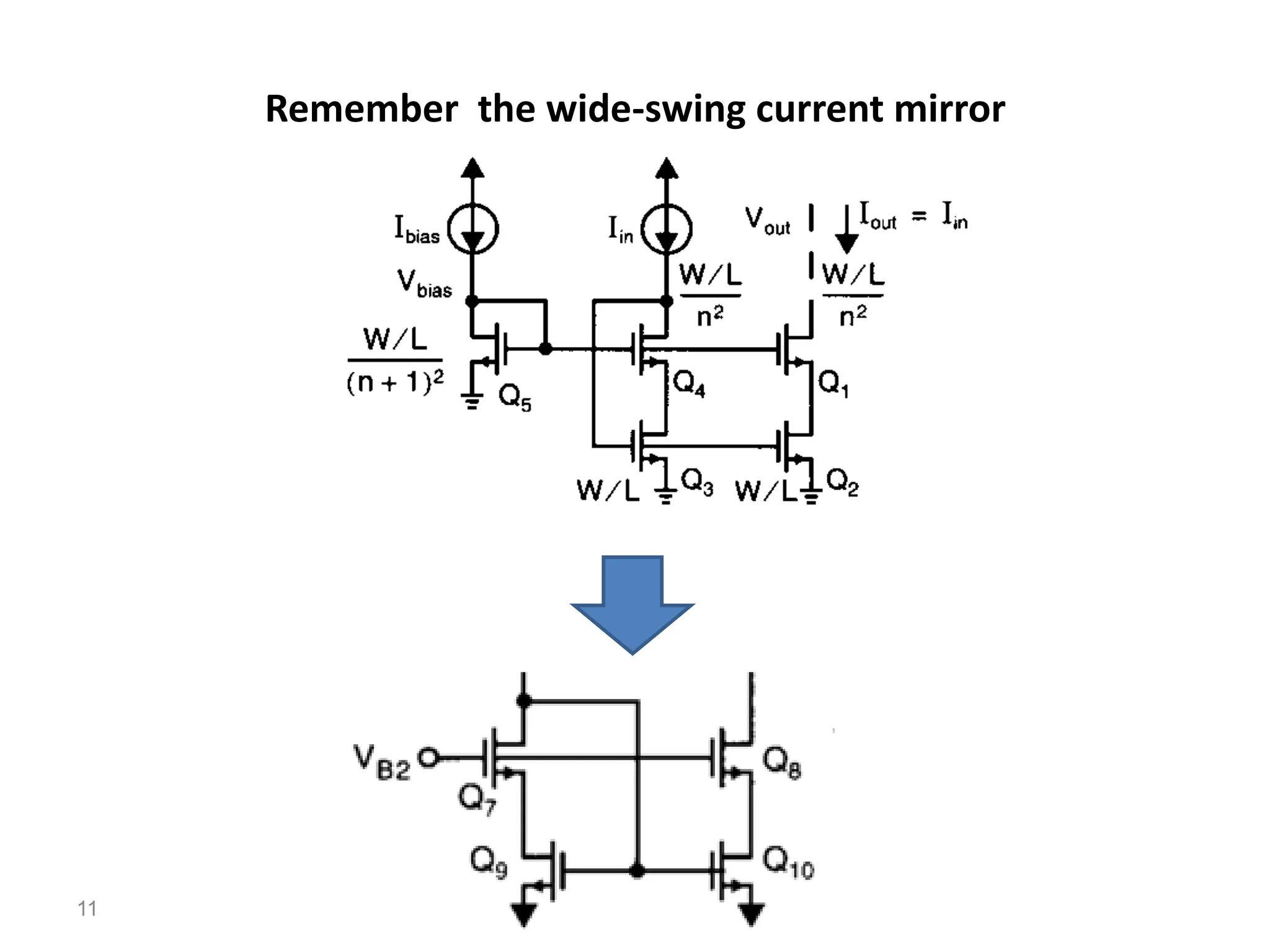 Remember the wide-swing current mirror
11
 