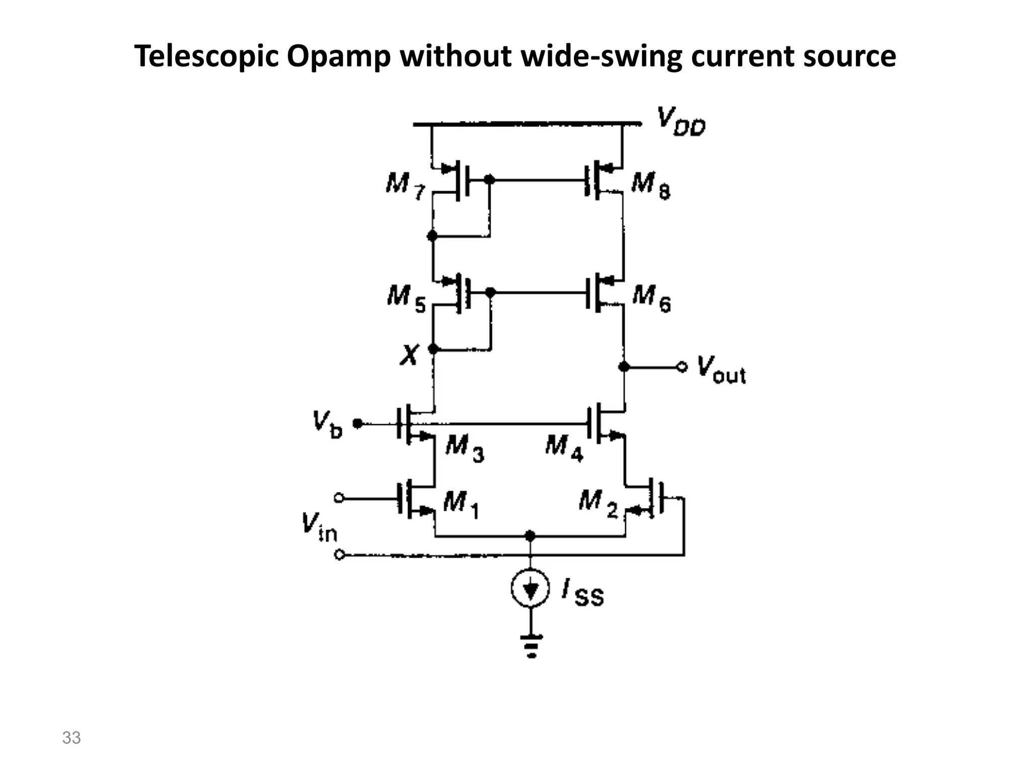 Telescopic Opamp without wide-swing current source
33
 