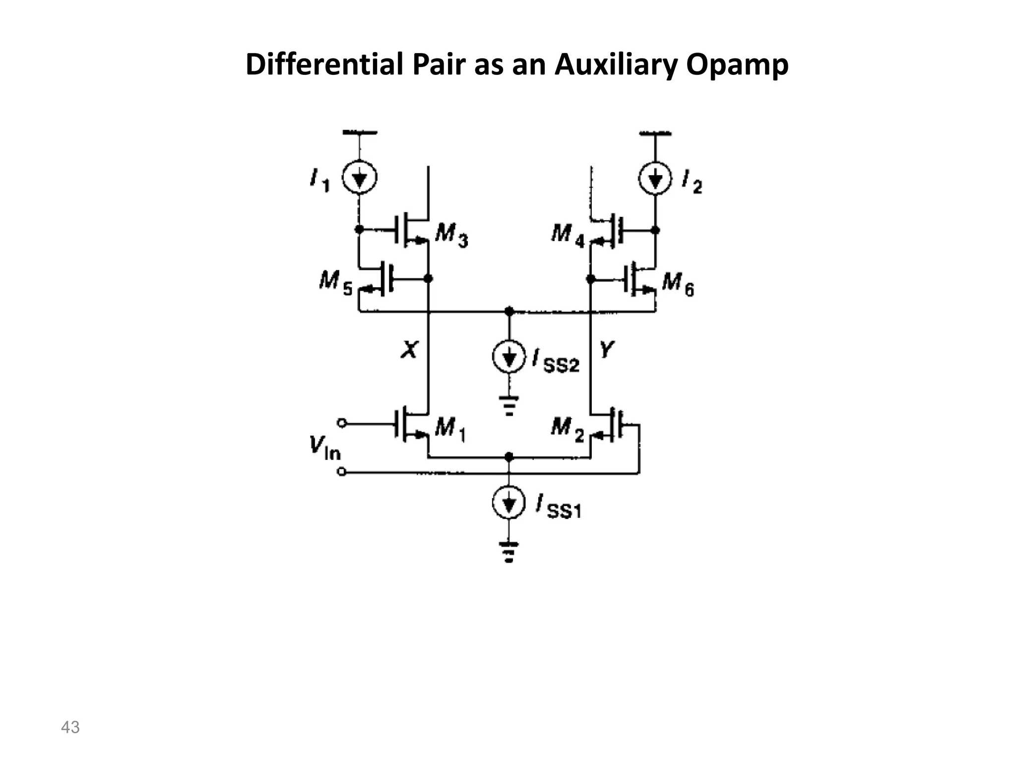 43
Differential Pair as an Auxiliary Opamp
 