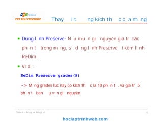 Bài 4: ARRAY VÀ ARRAYLIST - Giáo trình FPT | PDF