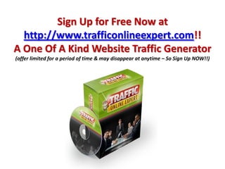 Guarantees increasing websitetraffic &free web-advertising!