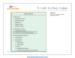 Sản phẩm chuyển giao
Thiết kế giao diện 22
 