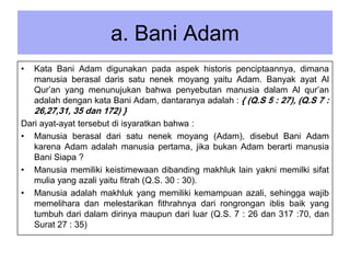 Bani adam artinya