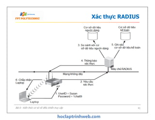 Xác thực RADIUS
41Bài 6 - Kiến thức cơ sở về điều khiển truy cập
 