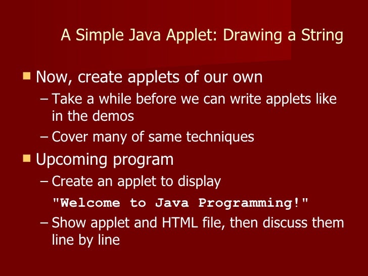 Drawing Lines In Java Applet : Java applets