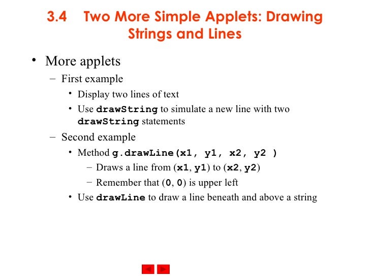 Drawing Lines In Java Applet : Java applets