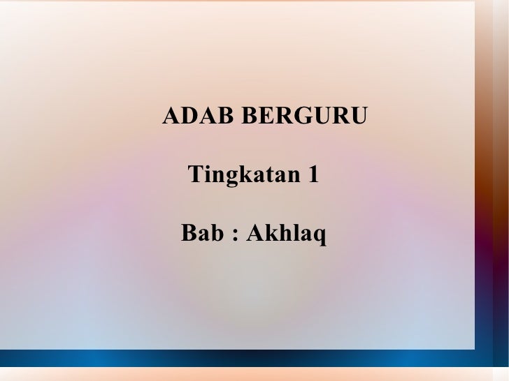 Slide Adab Berguru