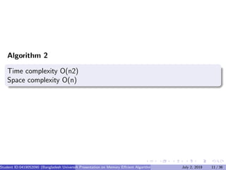 Slide advlow memory algorithm | PPT
