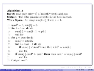 Slide advlow memory algorithm | PPT