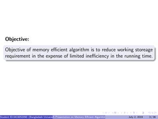 Slide advlow memory algorithm | PPT