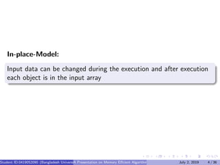 Slide advlow memory algorithm | PPT