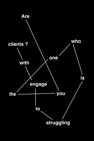 clients ?
Are
youthe
one
who
is
struggling
to
engage
with
 