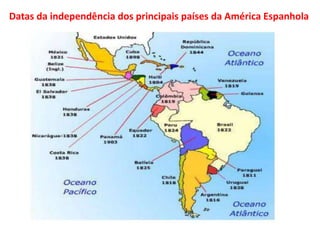 Datas da independência dos principais países da América Espanhola
 