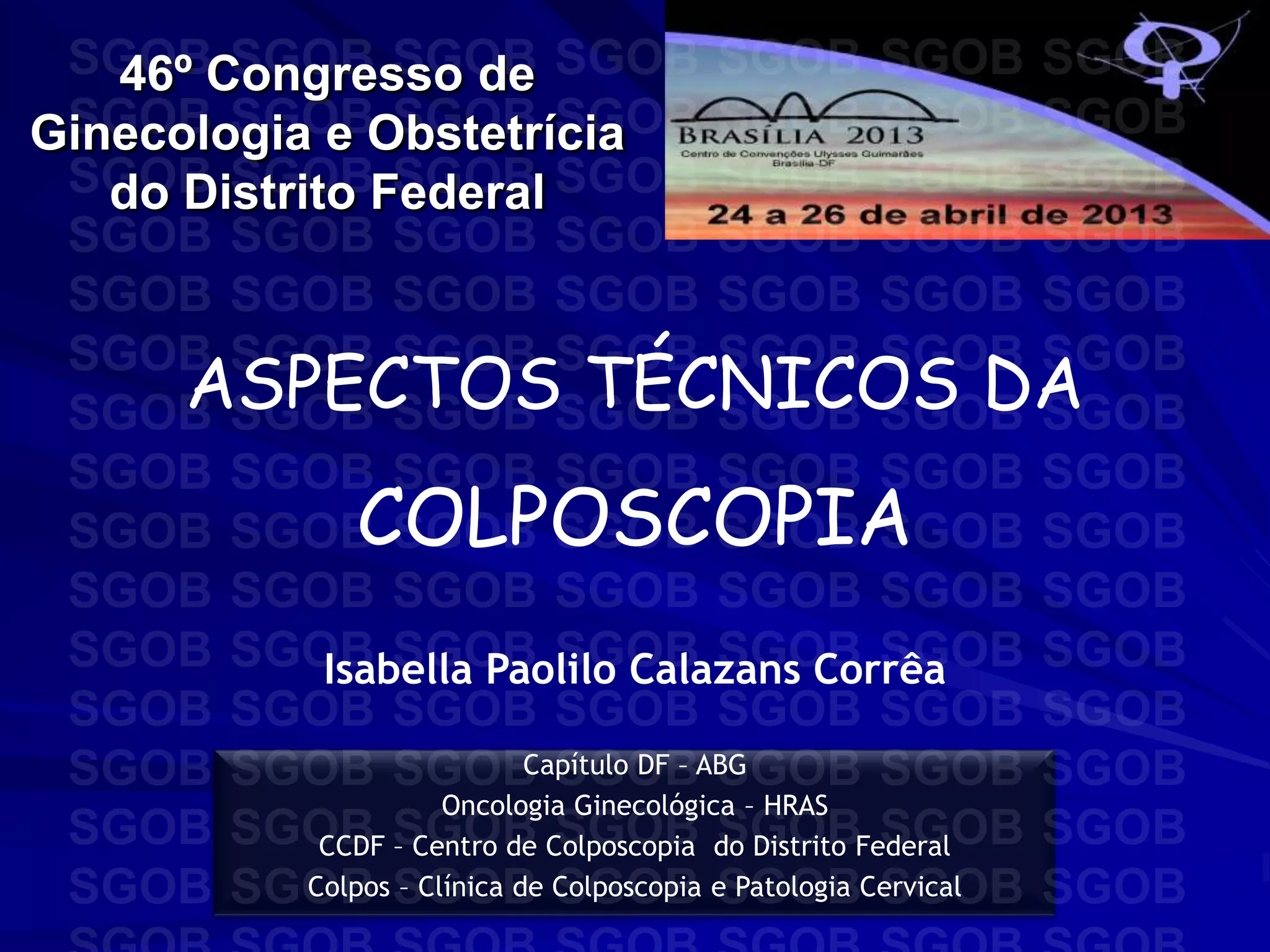 Slide aspectos clinicos da-colposcopia | PDF