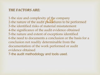 CHAPTER 1 AUDIT DOCUMENTATION | PPTX