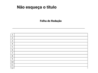 Não esqueça o título
 