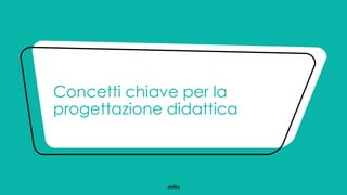 Concetti chiave per la
progettazione didattica
 