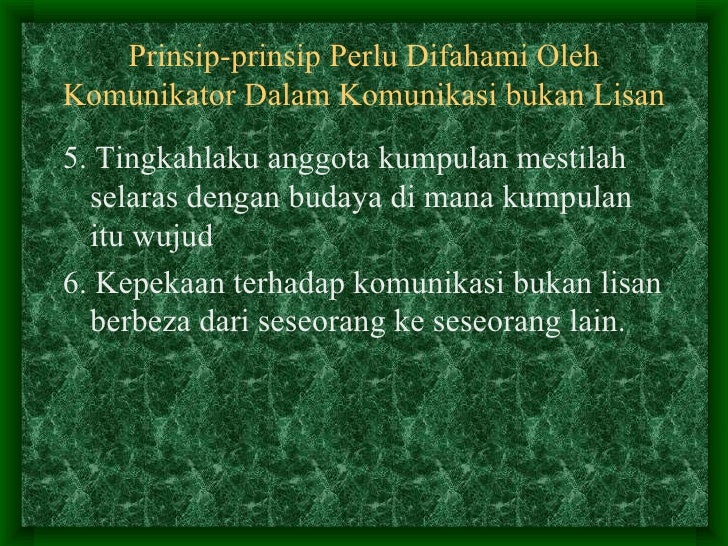 KOMUNIKASI BUKAN LISAN DALAM KUMPULAN KECIL