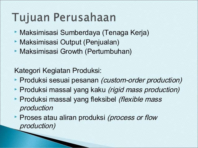Bab Vi Teori Produksi Dan Biaya Produksi Terlengkap
