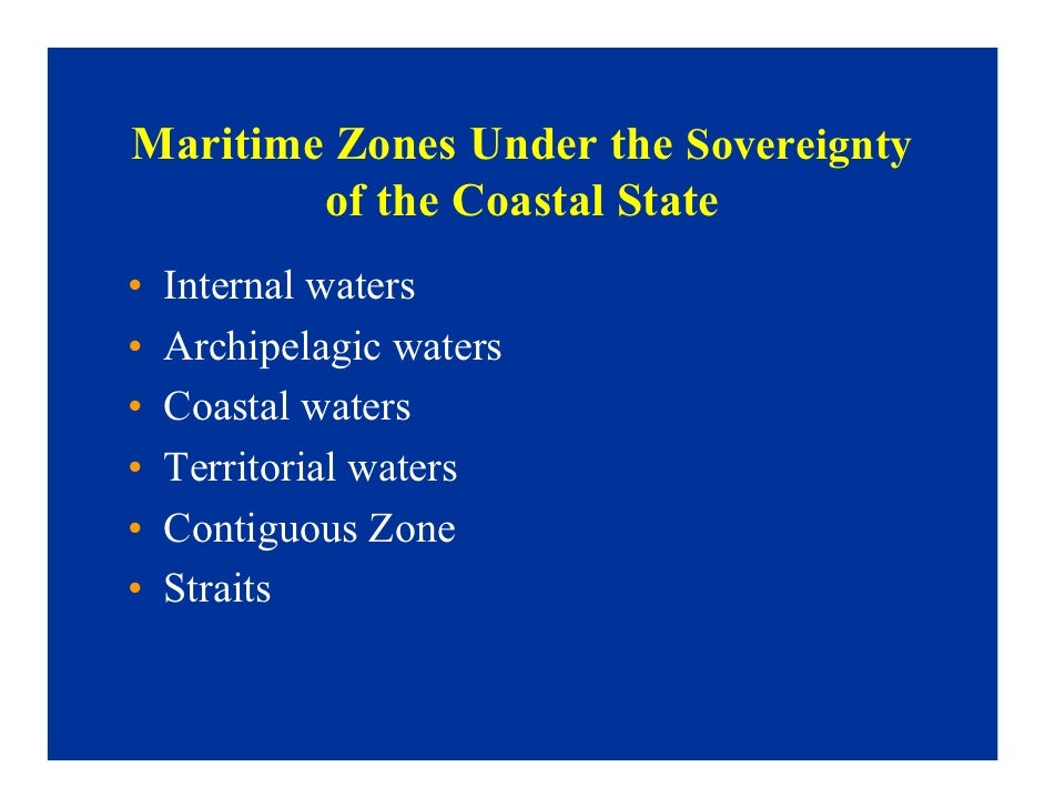 MARITIME ZONE AND JURISDICTION