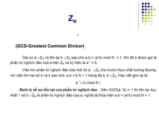 ZN
N
(GCD-Greatest Common Divisor)
 