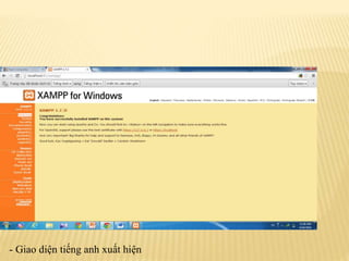 - Giao diện tiếng anh xuất hiện
 