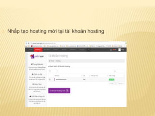 Nhấp tạo hosting mới tại tài khoản hosting
 