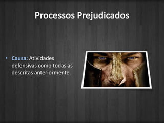 Processos PrejudicadosCausa: Atividades defensivas como todas as descritas anteriormente.