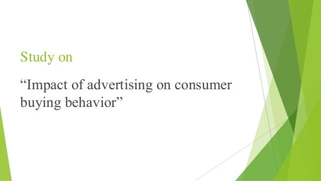 research paper on impact of advertisement on consumer buying behaviour