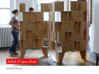 AtFab X Open Desk
http://atfab.co/
 