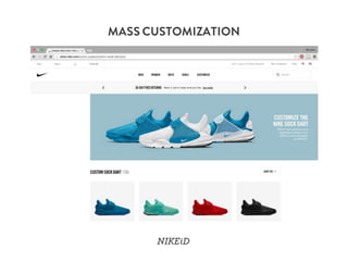 MASS CUSTOMIZATION
NIKEiD
 
