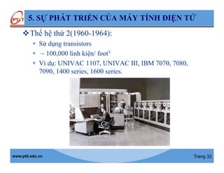 giáo trình và slide môn học kiến trúc máy tính ptit | PDF