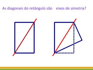 As diagonais do retângulo são eixos de simetria?
 