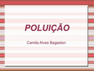 POLUIÇÃO
Camila Alves Bageston

 