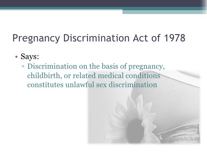 Pregnancy Discrimination
