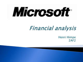 Financial analysis Henri Himpe 2AF2 