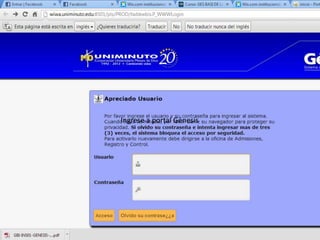 Ingrese a portal Génesis
 