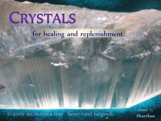 Crystals For Healing And Replenishment