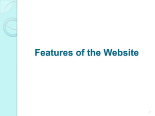 Features of the Website7