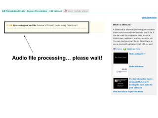 Audio file processing… please wait! 