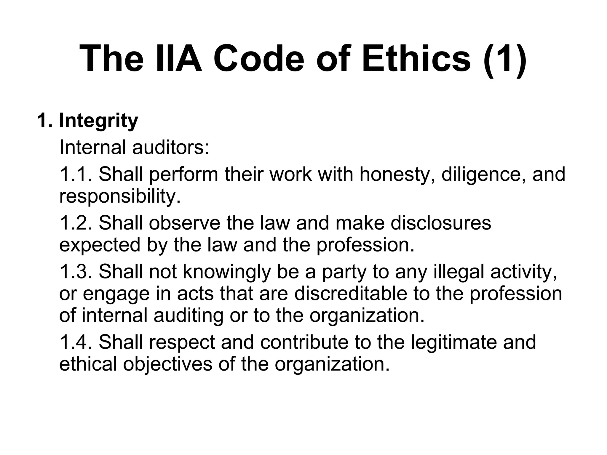 Slide cia course ethics | PPT