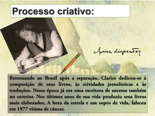 Processo criativo:
 