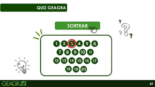 49
QUIZ GEAGRA
SORTEAR
 