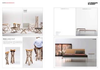 studiolucianobertoncini 
caon 
arreda 
Caon Nibe & C. snc - Via Luigi Cadorna,4 - 33044 Manzano (UD) t. +39 0432 754706 f. +39 0432 740922 www.caon-arreda.it info@caon-arreda.it 
4 
treee camp stool 
treee camp è uno sgabello dal design riconoscibile, con struttura 
in legno massello di varie essenze e seduta in cuoio ‘primo 
fiore’. Apribile e chiudibile con facilità, il treee camp stool si 
contraddistingue come un prodotto lineare ed essenziale. Lo 
stesso packaging segue la facilità del prodotto, che viene spedito 
già assemblato, all’ interno di un tubo di cartone. 
treee camp is a stool with simple and essential design, frame in 
solid wood of various essences and grain leather top seat. Open 
and close with ease, the treee camp is characterized as a linear 
product from the essential characteristics. The same packaging 
follows the easy of the product, which is shipped closed inside a 
cardboard tube. 
design Luciano Bertoncini 2012 
5 
CARRARO Edizioni 
CARRARO Edizioni 
è un marchio CARRARO TECH Srl 
Via dell’Artigianato 25 Z.I. Robegano 
30030 Salzano (VE) - Italia 
t. +39 041 430091/431319 
f. +39 041 5701749 
info@carraroedizioni.com 
www.carraroedizioni.com 
CARRARO Edizioni 
13 
with Oak 
12 
 