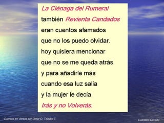 Cuentero Oliveño Cuentos en Versos por Omar O. Tejedor T. 