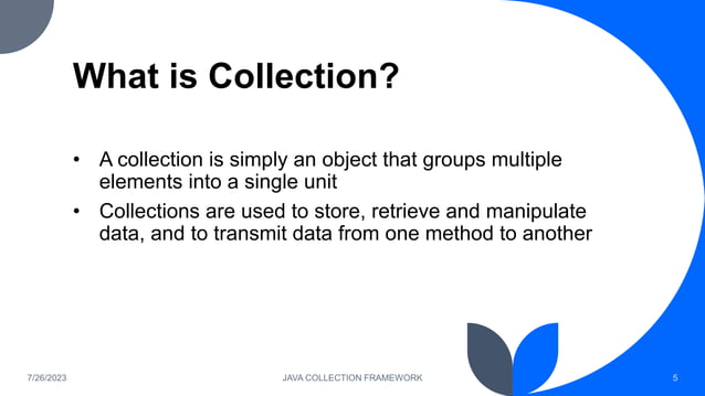 Slide Dasar Materi Java Collection Framework | PPT