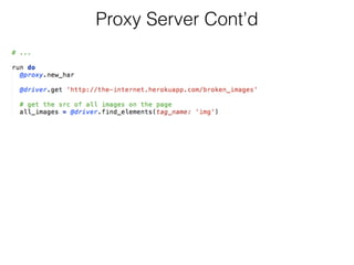 Proxy Server Cont’d
 