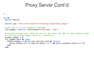 Proxy Server Cont’d
 